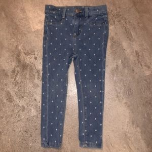 Polka dot soft denim jegging jeans!
